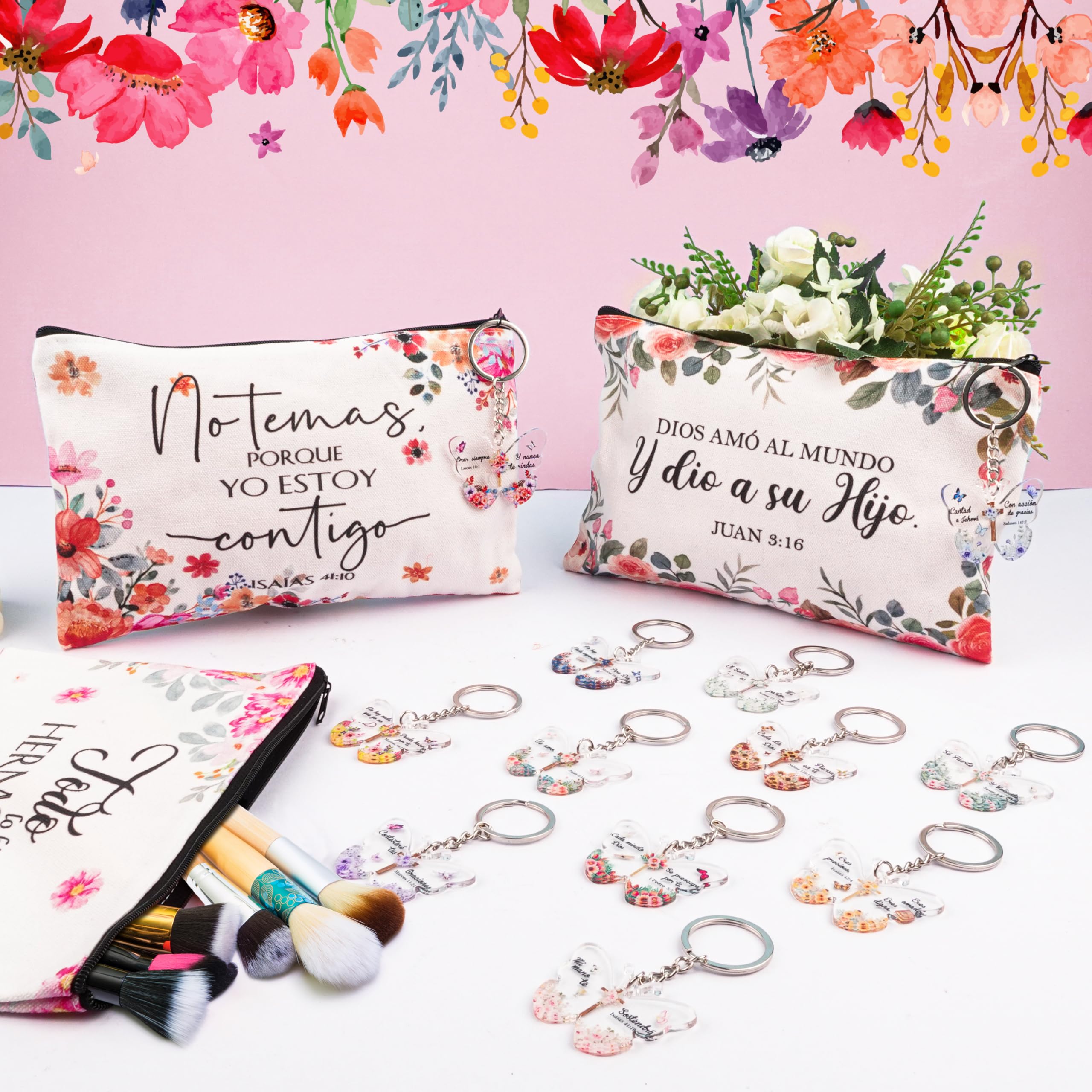 HUFAND Bible verse butterfly keychain highlighting faith-inspired accessory for keys.