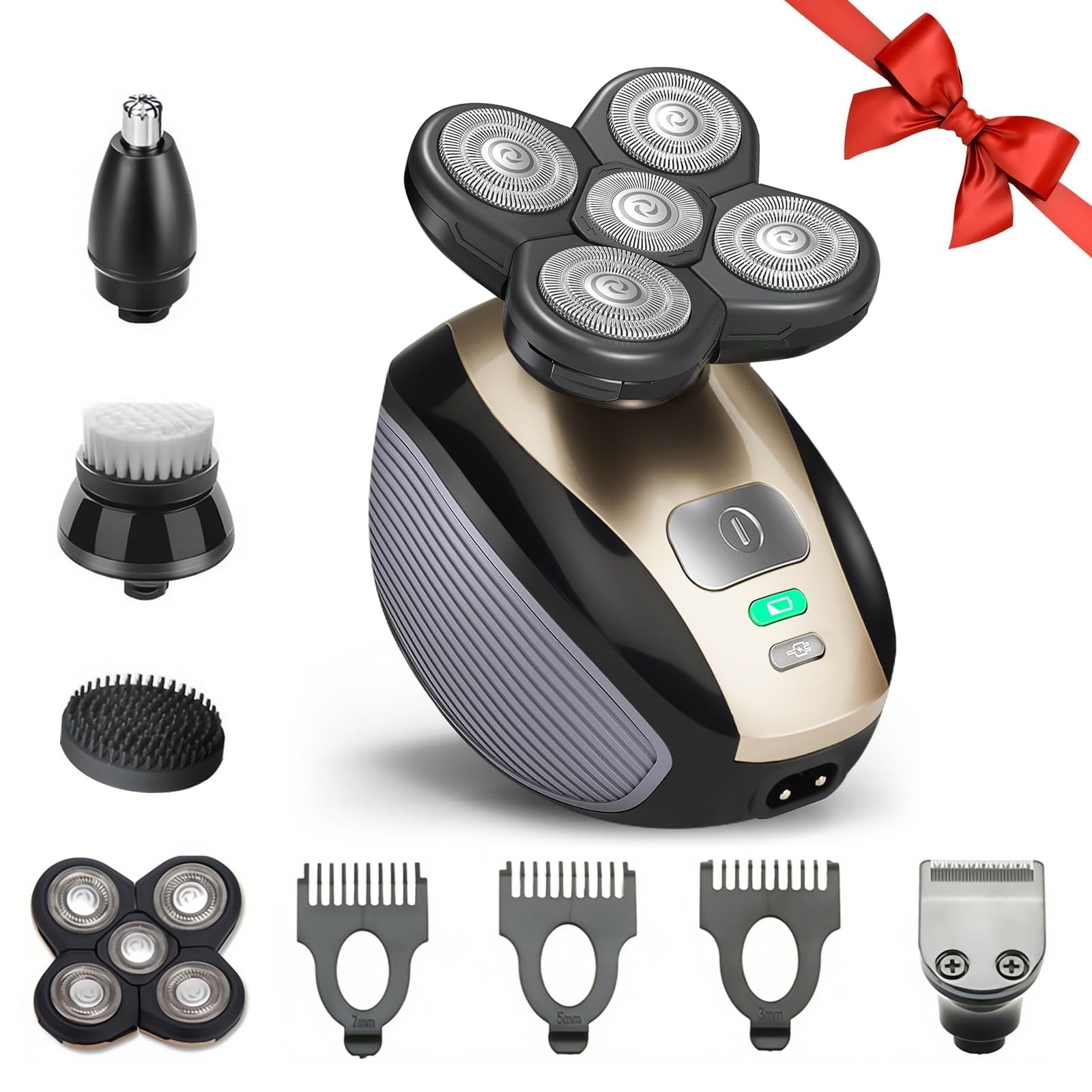 Hugdew 5in1 head shaver for bald men with close trim