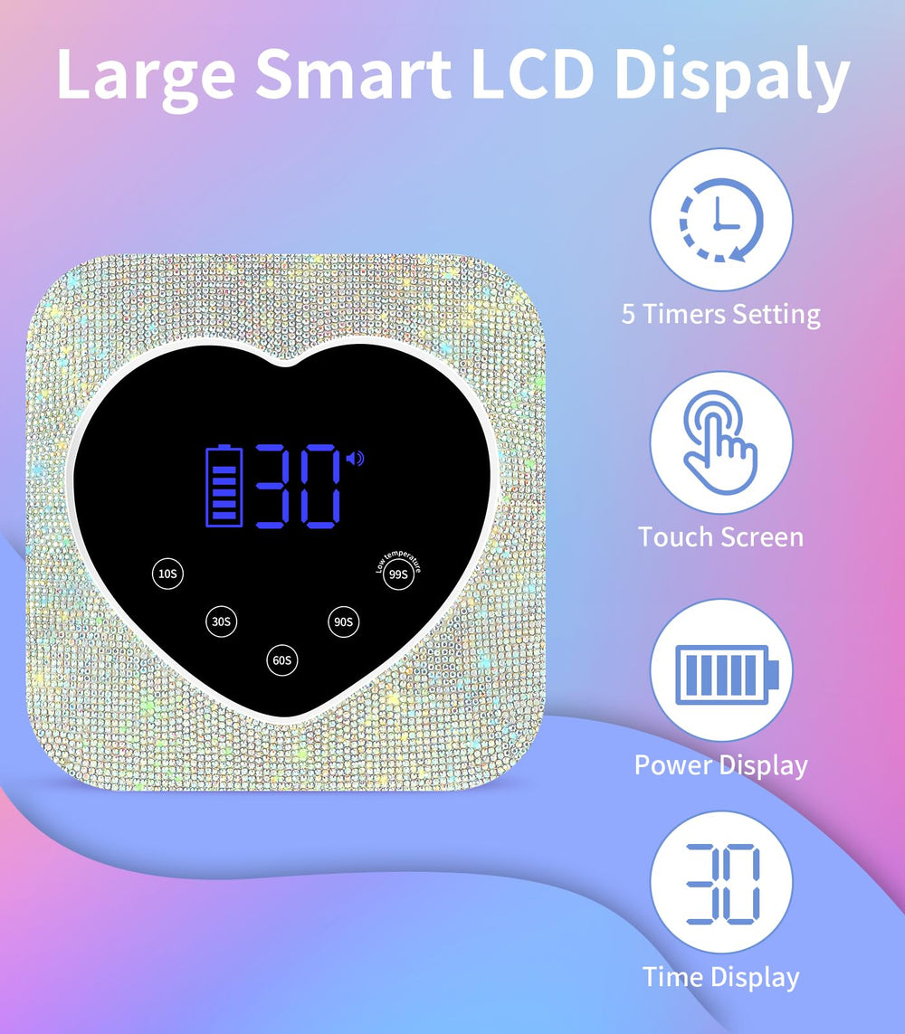 HUGMAPLE infrared sensor nail lamp auto‑on for hands‑free curing convenience.