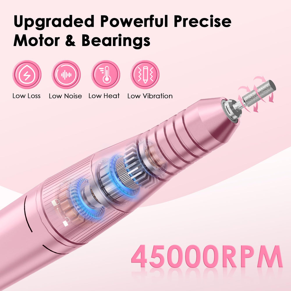HUGMAPLE nail drill base with storage keeps bits organized during use.