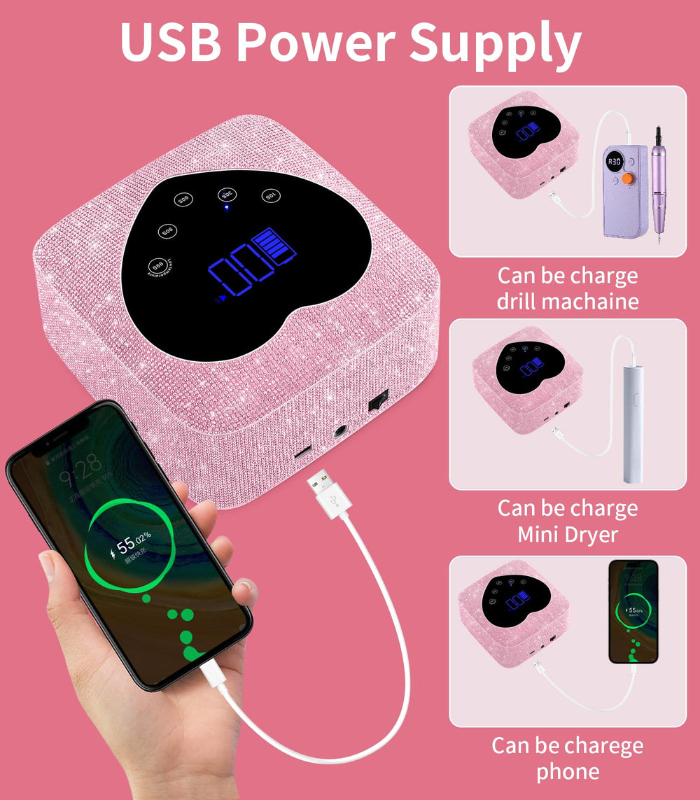 HUGMAPLE UV nail lamp removable base for easy cleaning