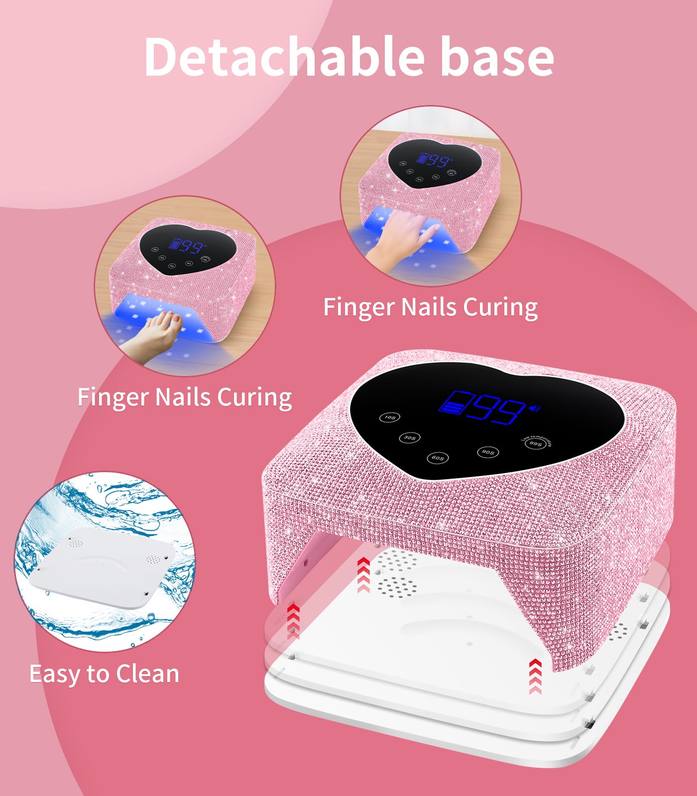 HUGMAPLE UV nail lamp wide-space curing chamber for nails