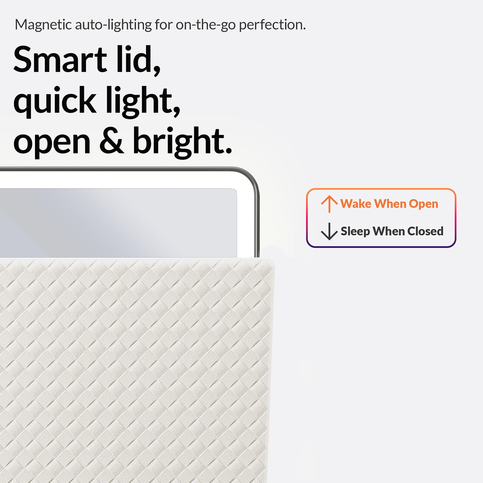 HUGOAI makeup mirror 3 light modes suitable for dinners, brunches, or desk work.