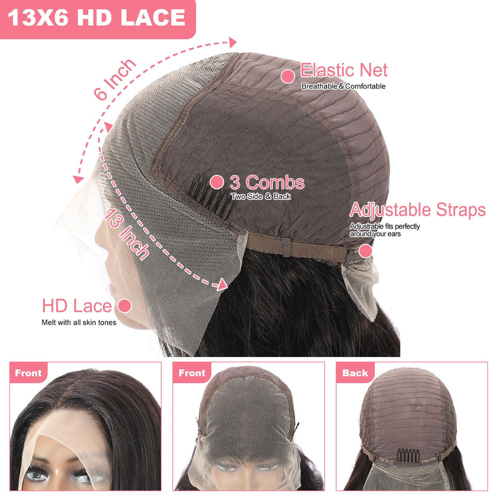 Hugsun full-density wig offers thick ends and volume without heaviness.