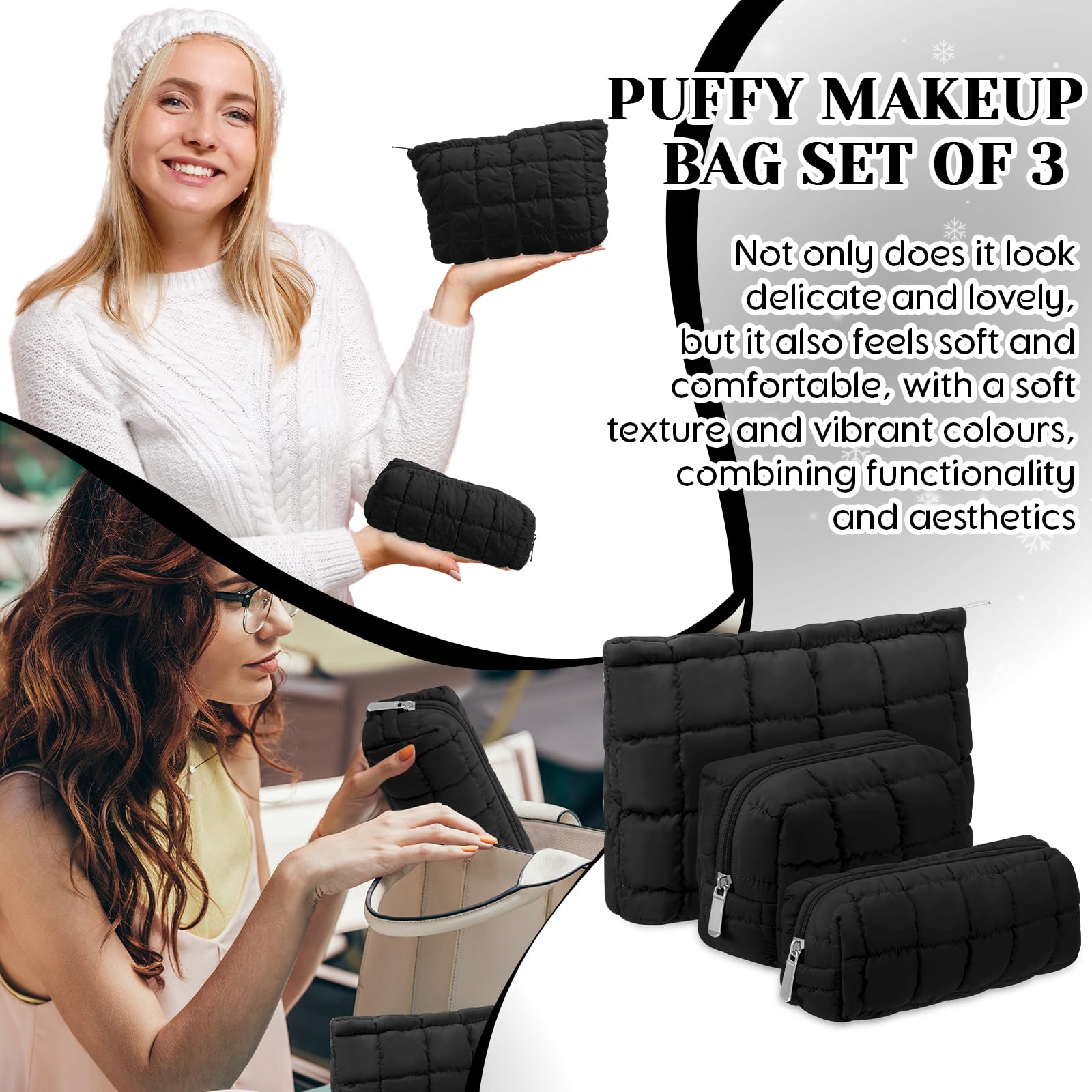 Huhumy compact yet roomy design fits brushes, cosmetics, and small electronics.