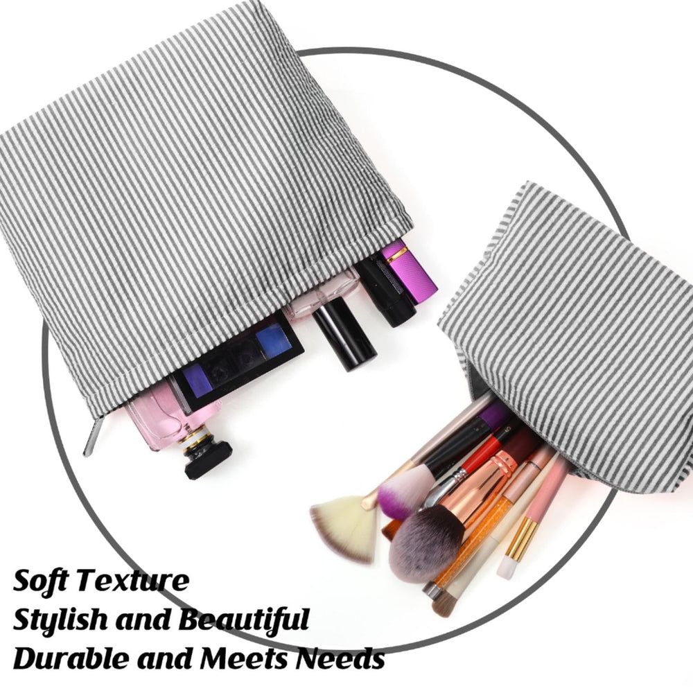 Huhumy easy-clean seersucker material for long-lasting beauty bags