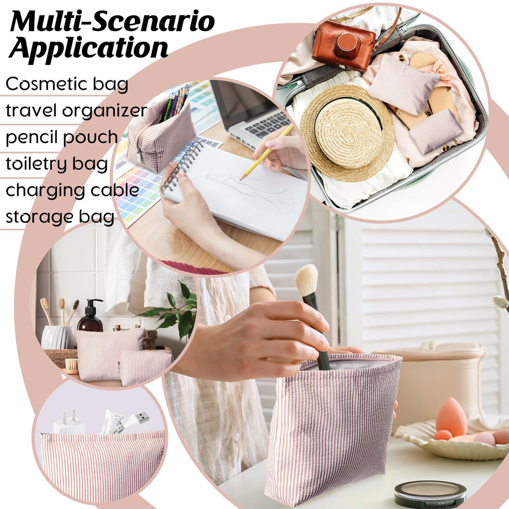 Huhumy khaki makeup bag gift-ready design for holidays and occasions