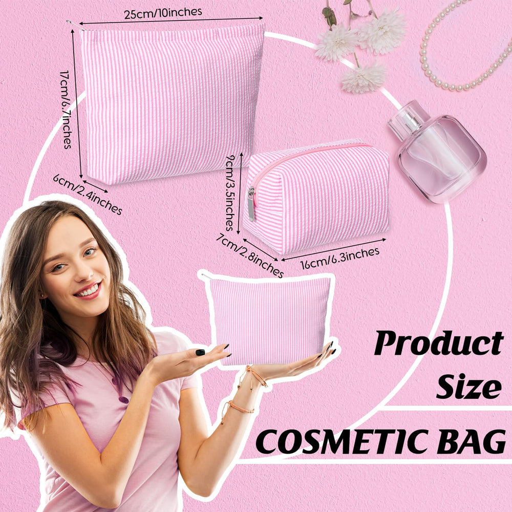 Huhumy makeup bag set compact pouch versatile for toiletries and small electronics