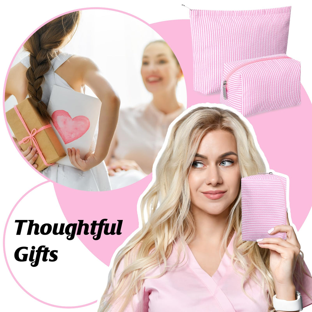 Huhumy makeup bag set makes a stylish, practical gift for holidays, birthdays, or celebrations