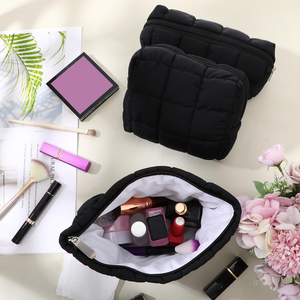 Huhumy makeup bag set three sizes adapts to travel, work, and daily routines.
