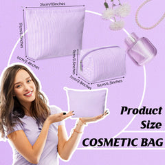 Huhumy makeup bag set two sizes shown for versatile travel storage