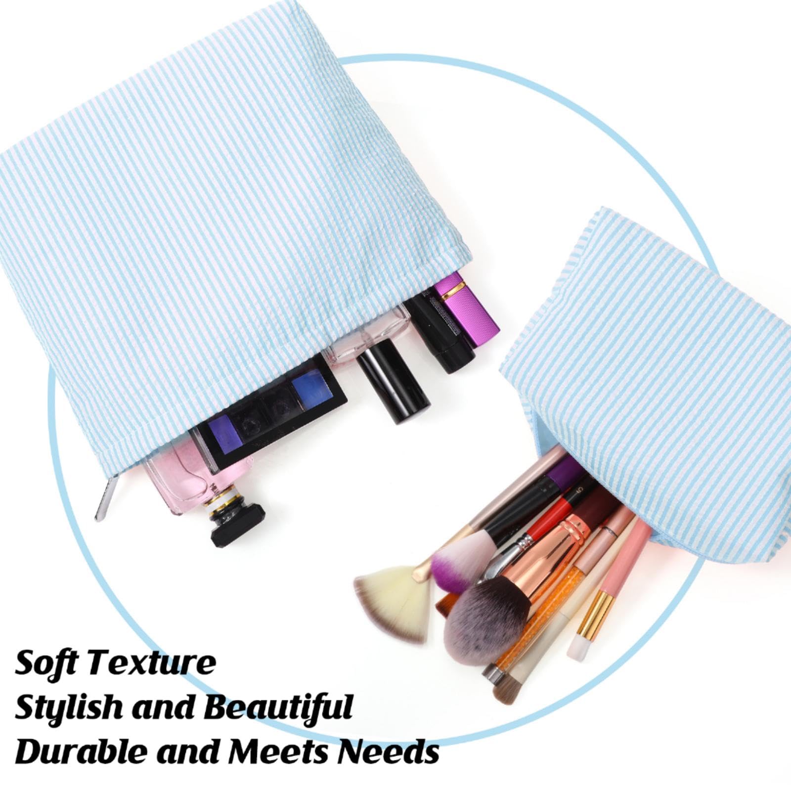 Huhumy makeup brush organizer pouch keeps brushes and essentials neat