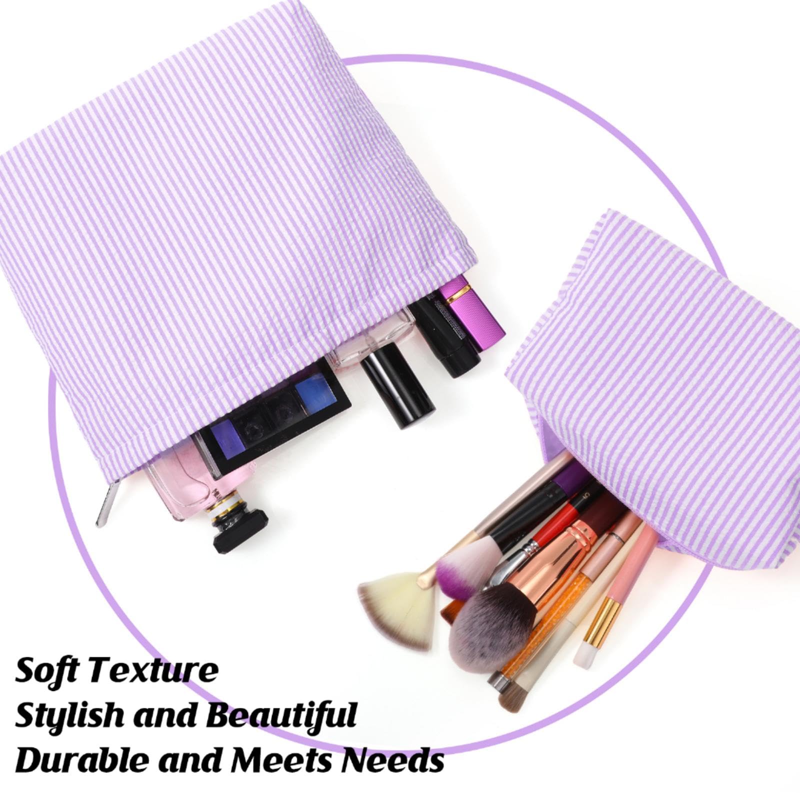 Huhumy purple makeup pouch easy to clean and maintain