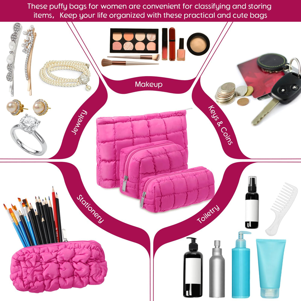 Huhumy toiletry bag hot pink travel companion keeps small items organized.