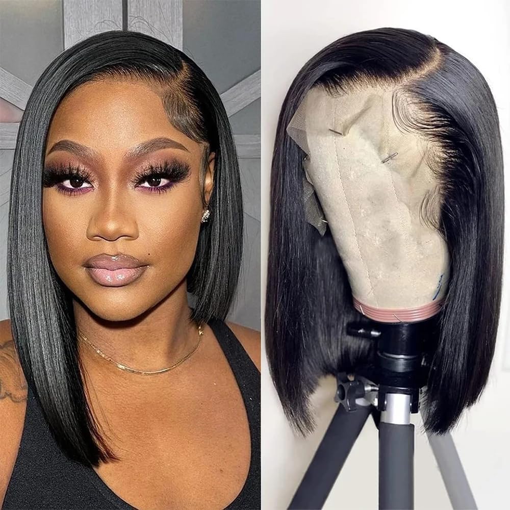 HUIDI 13x4 bob wig lace front appearance for natural, seamless hairline
