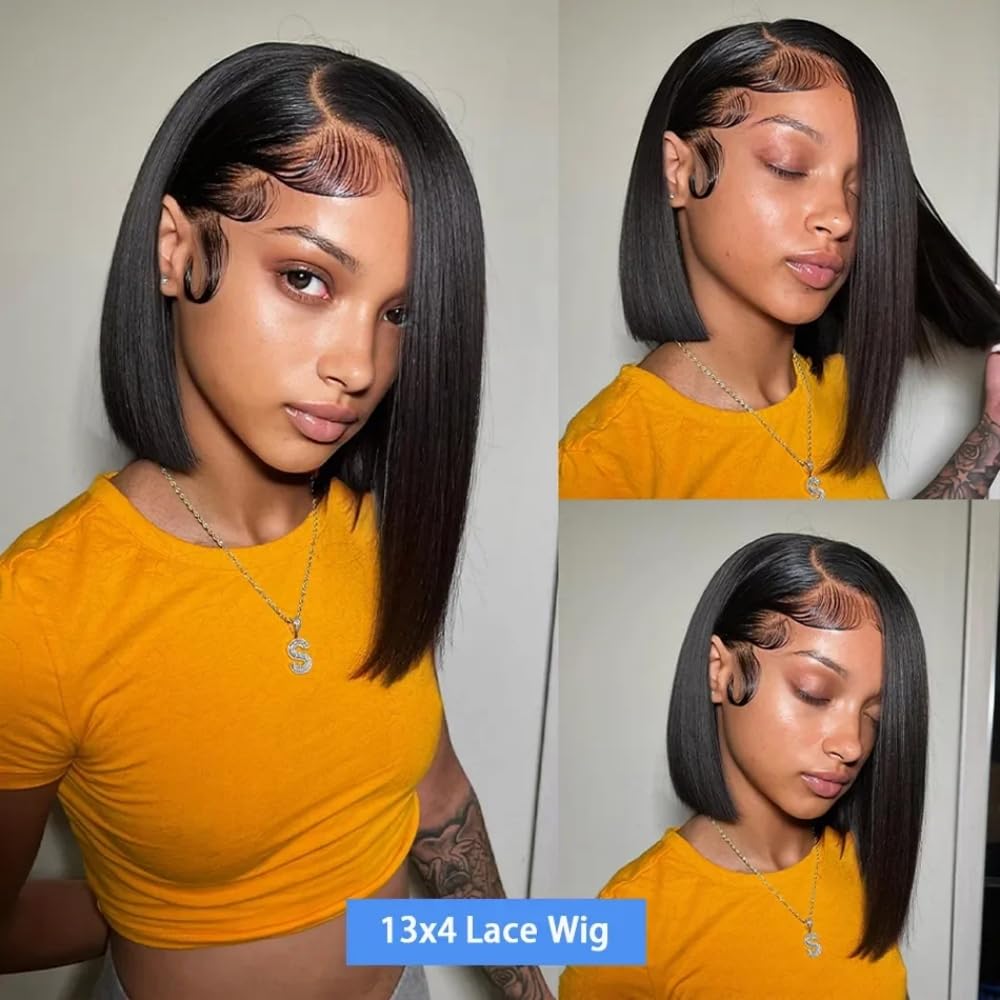 HUIDI smooth natural shine bob wig demonstrating versatile styling