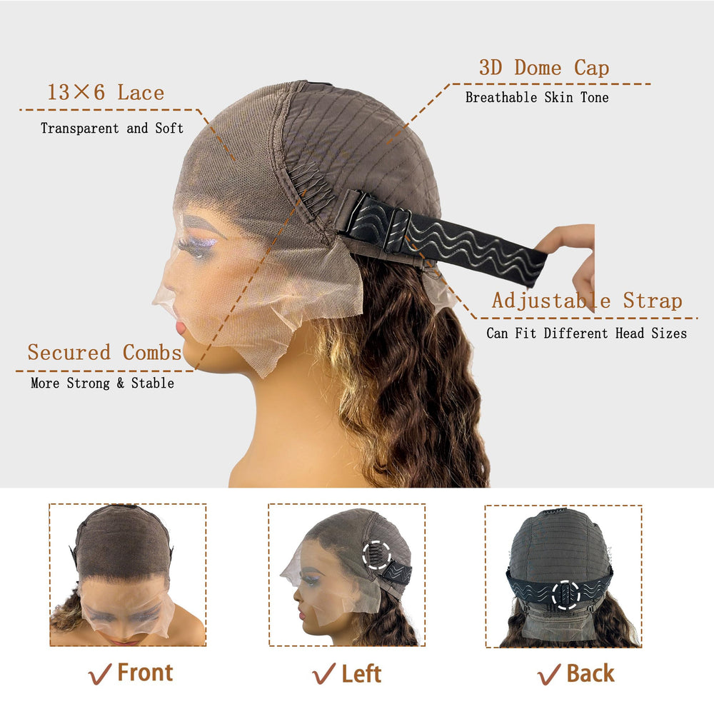 Huirslex wig cap with adjustable straps for secure, comfortable wear