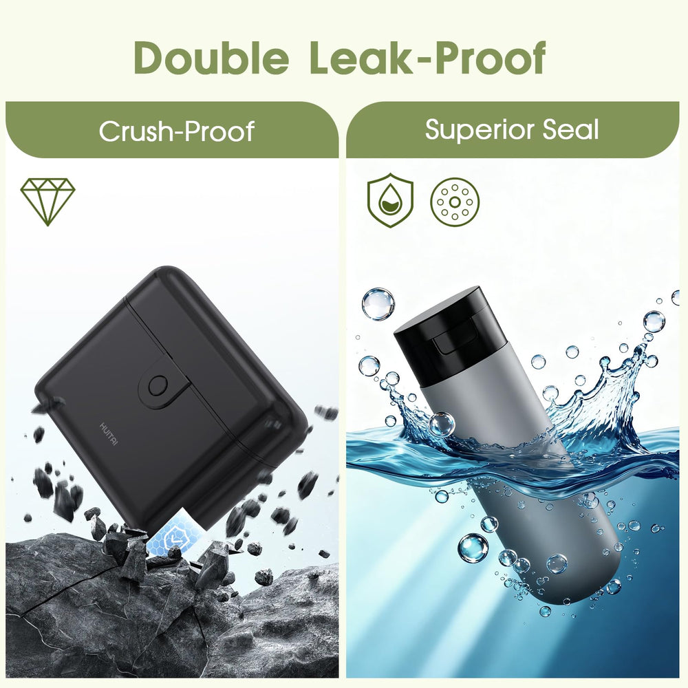 HUITAI case with individual compartments, prevents leaks and collisions