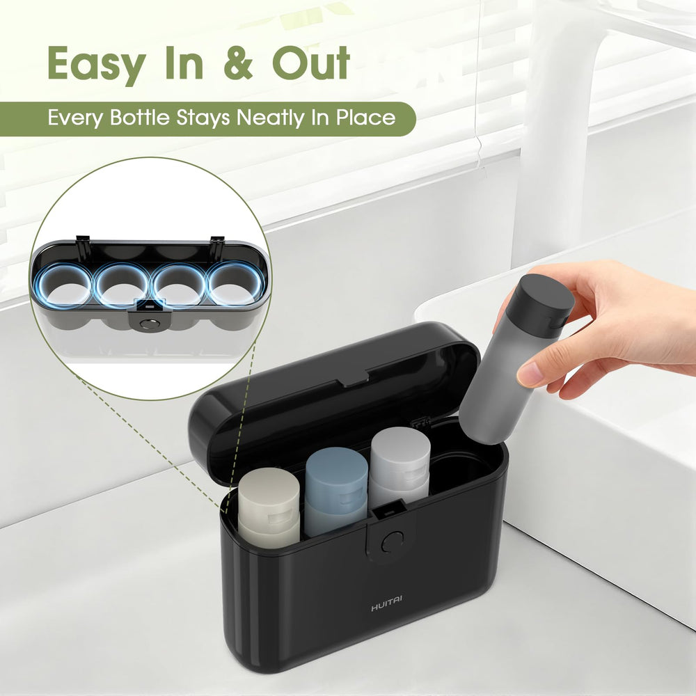 HUITAI semi-transparent bottles, see remaining product at a glance