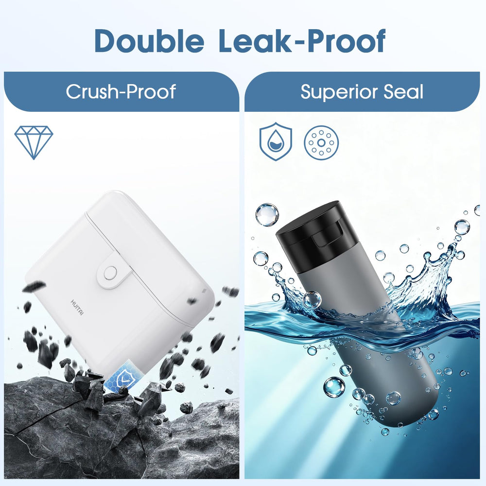 HUITAI travel bottles case individual-slots keep liquids secure and organized