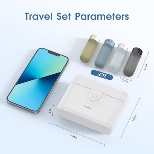 HUITAI travel bottles case leak-proof caps prevent spills during travel