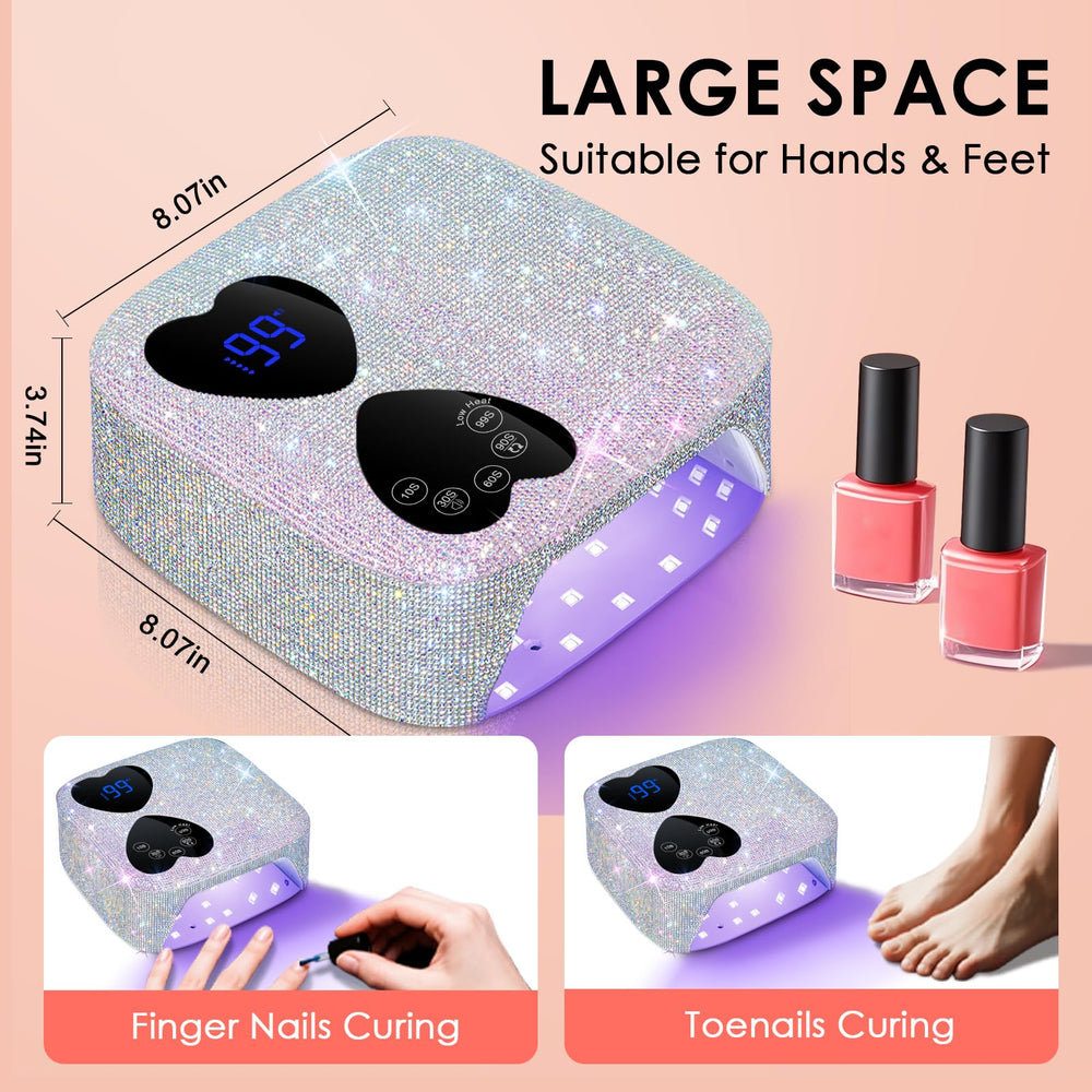 HUITINE rechargeable nail lamp lasts up to 7 hours after a 3-hour charge