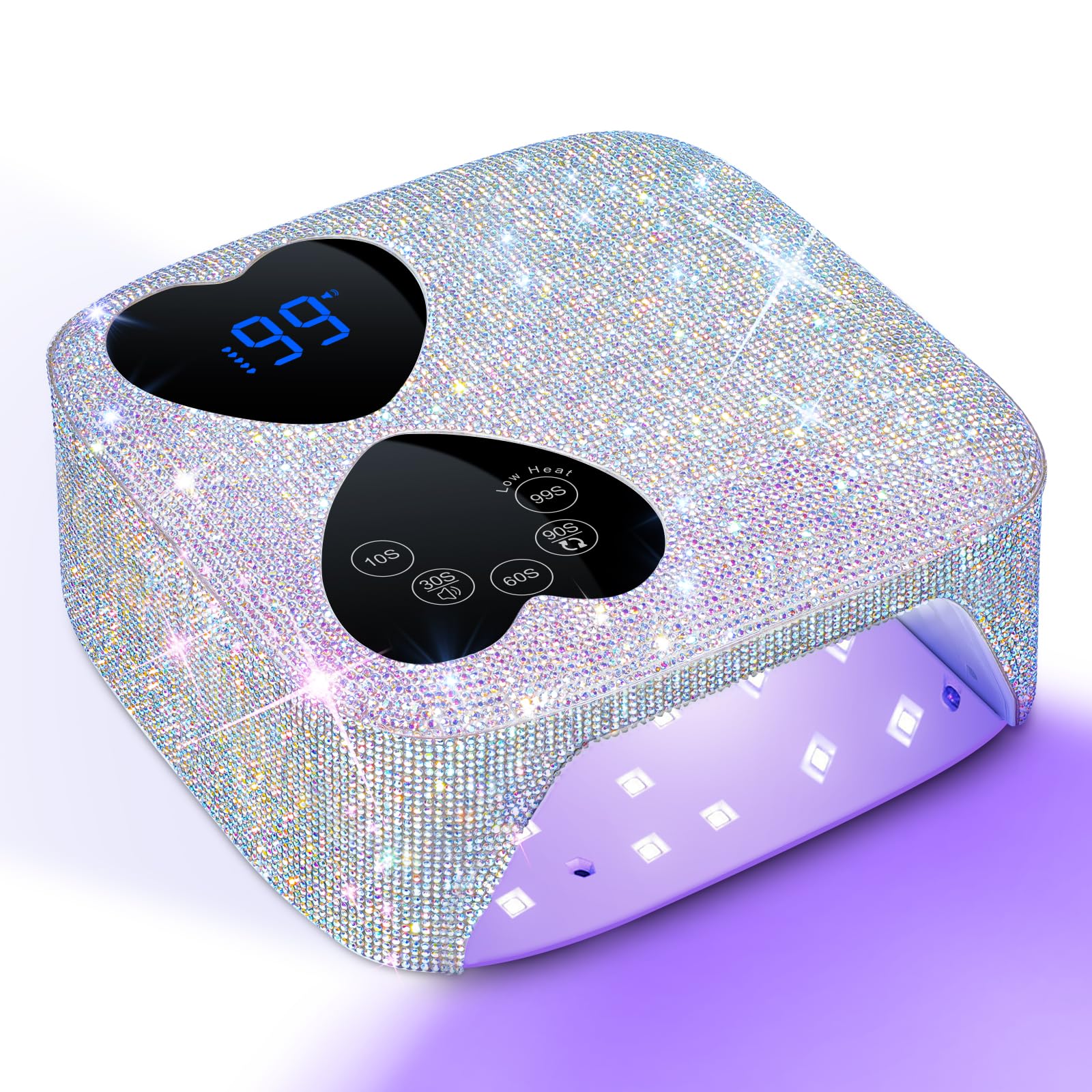 HUITINE UV LED Nail Lamp cordless full-view for portable salon-grade curing