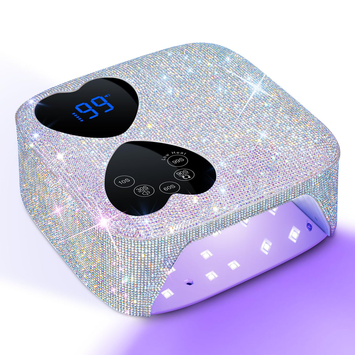 HUITINE UV LED Nail Lamp cordless full-view for portable salon-grade curing