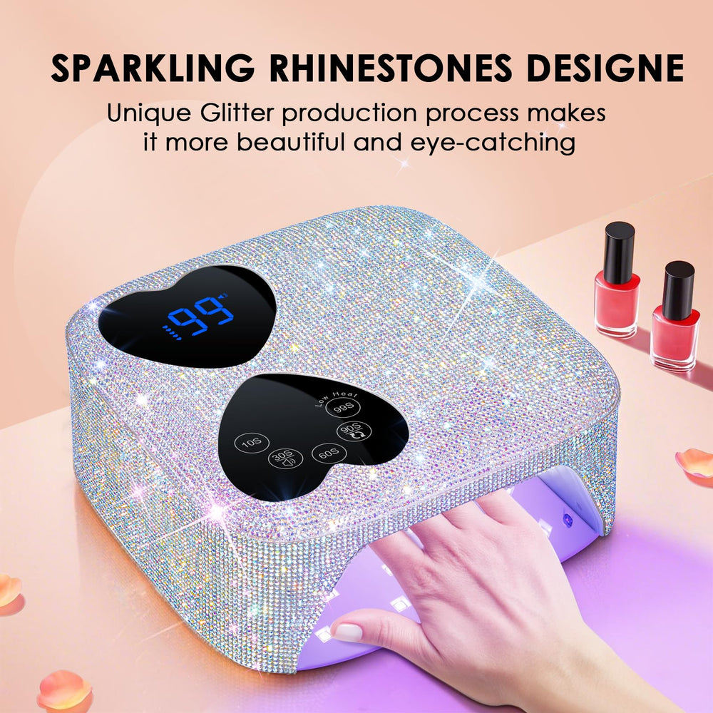 HUITINE UV LED Nail Lamp mirror-base reflection for faster gel curing