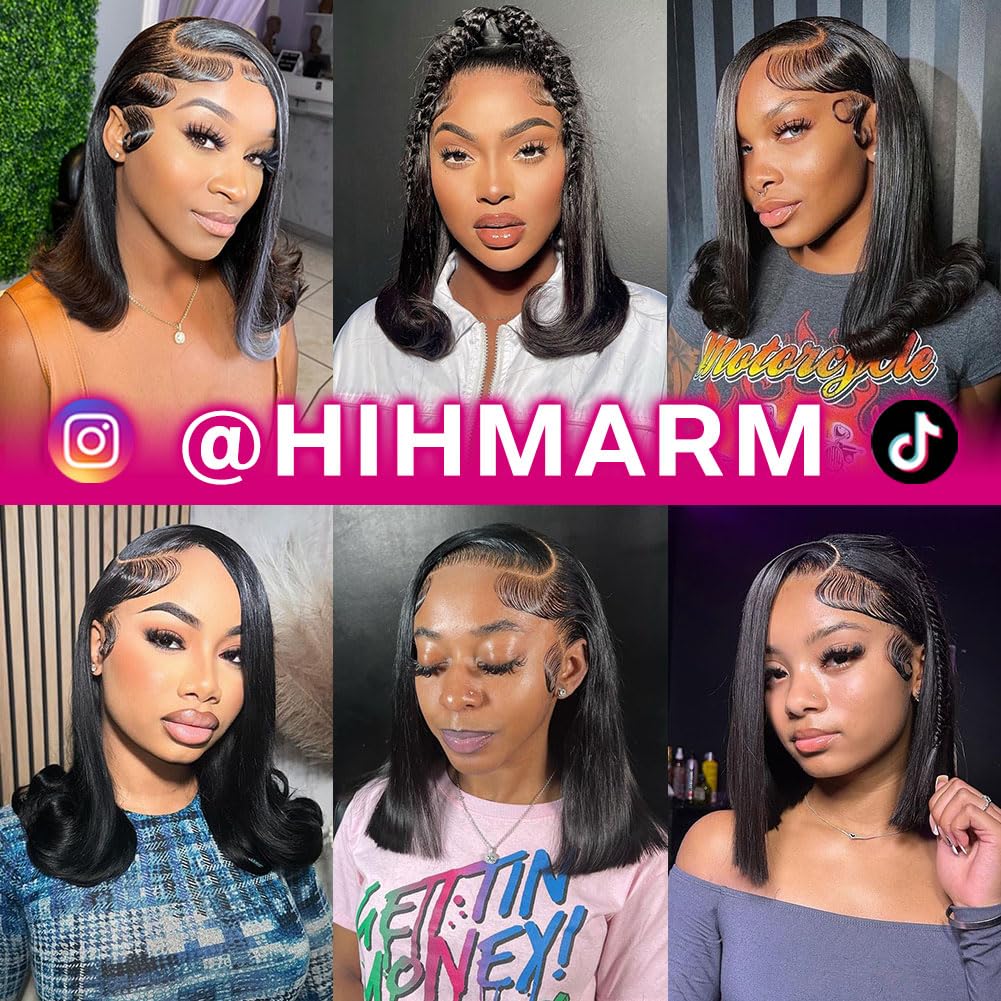HUIWANYAN Hihmarm Bob Wig adjustable-cap ensures secure all-day fit