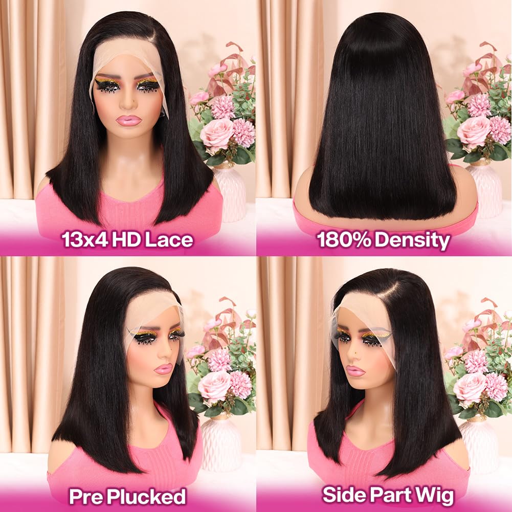 HUIWANYAN Hihmarm Bob Wig density-180 shows full, natural volume