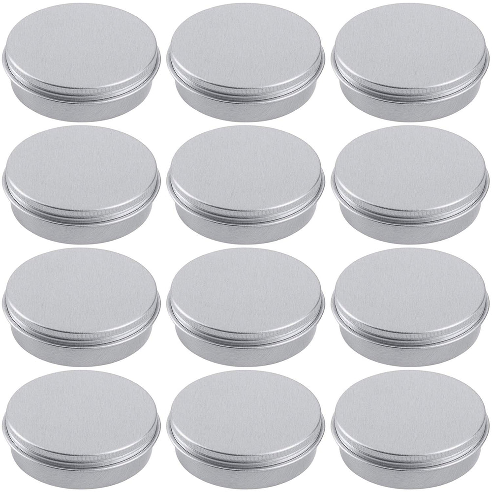 Hulless 4 oz aluminum tin jar front view for cosmetics and balms