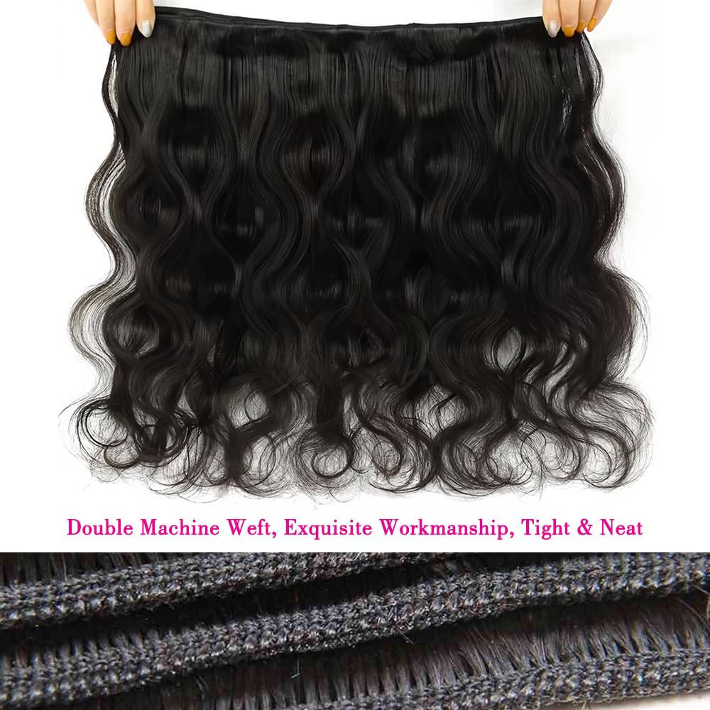 Hullran unprocessed Remy hair bundle close-up, clean and healthy appearance.