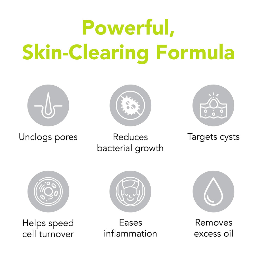 Applying Humane Acne Wash in small amount to damp skin for effective cleansing.