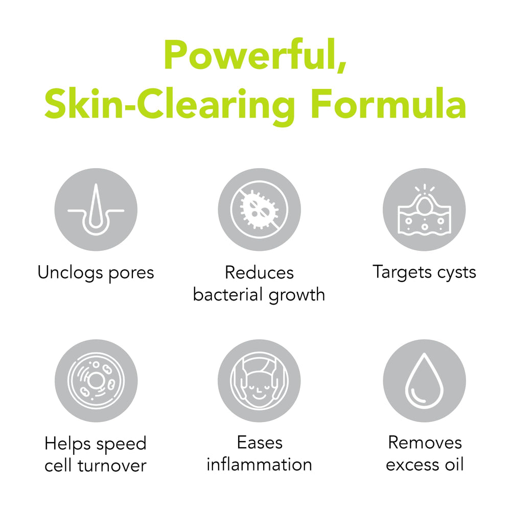 Humane benzoyl peroxide acne wash back-area application for back acne management