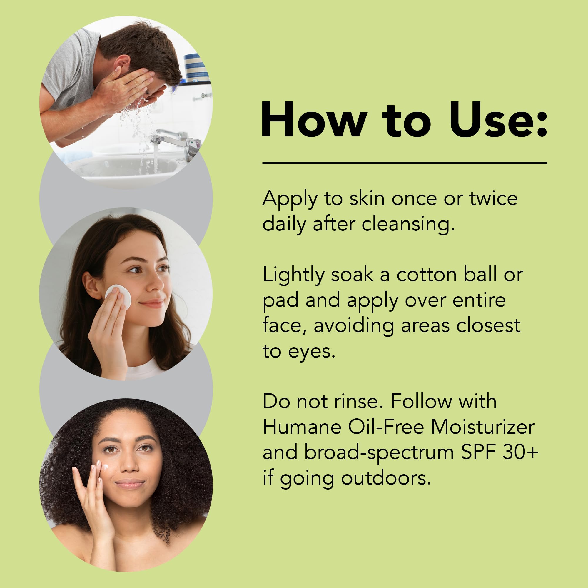 Humane Clarifying Toner with green tea extract and soothing benefits