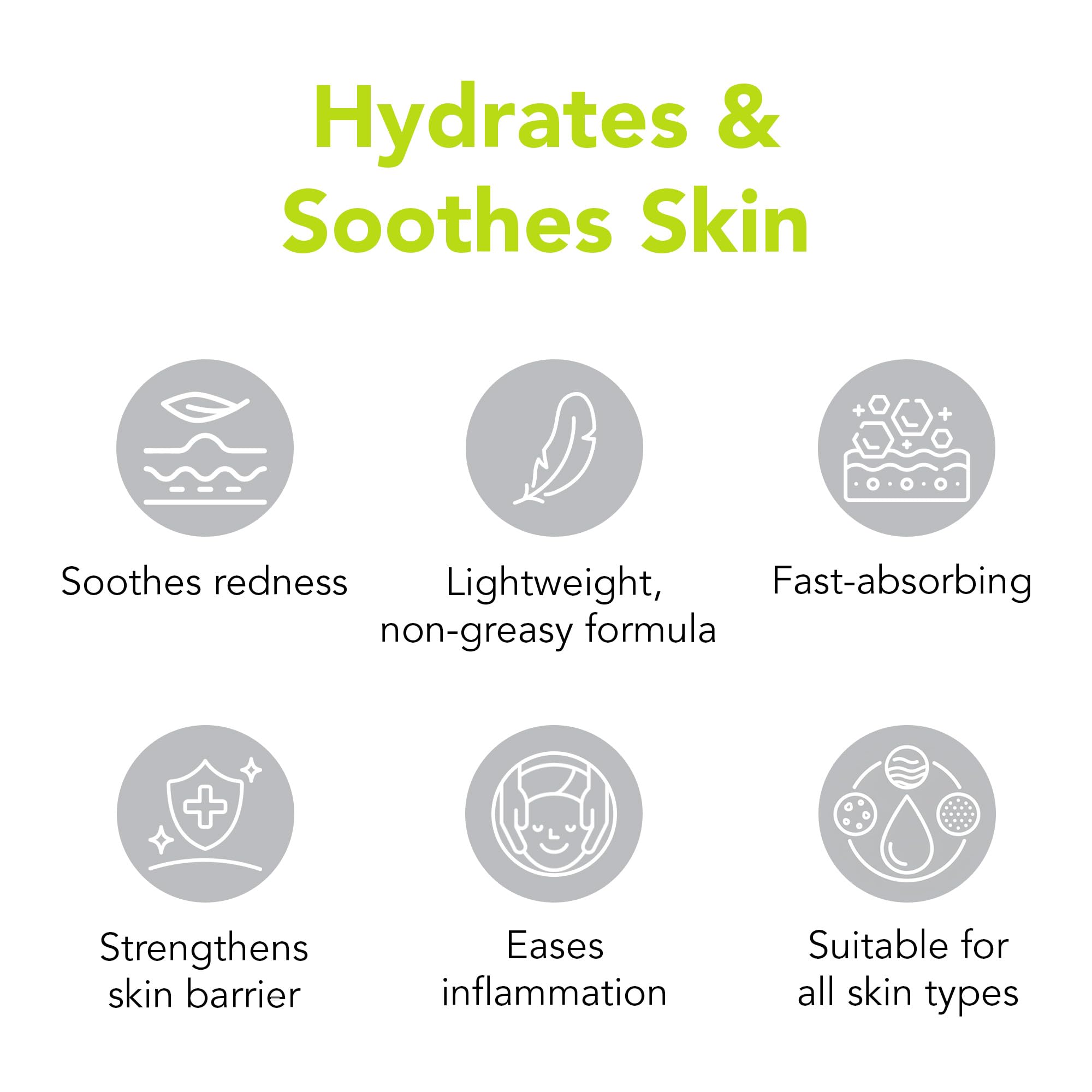 Aloe vera and cucumber extracts highlight soothing ingredients in Humane moisturizer.