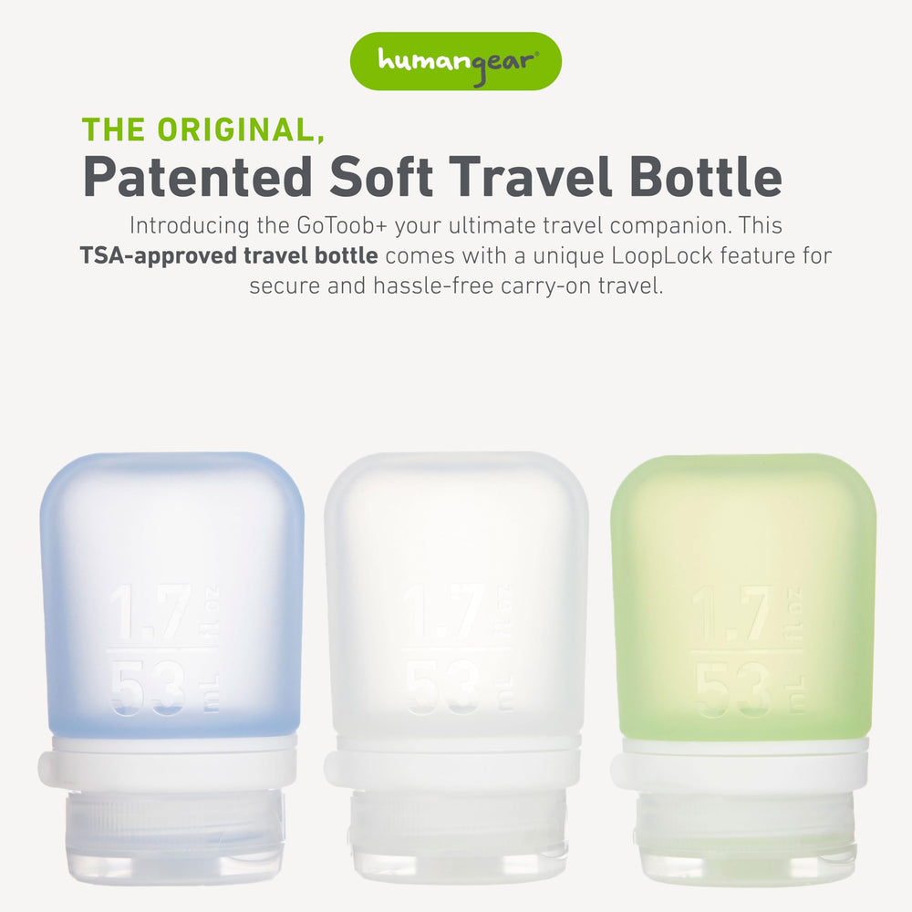 humangear GoToob+ contoured tube stands for easy filling and cleaning