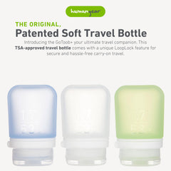 humangear GoToob+ contoured tube stands for easy filling and cleaning