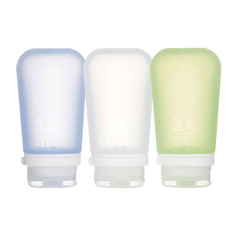 humangear GoToob+ large clear bottle, TSA-friendly travel bottle for refillable liquids