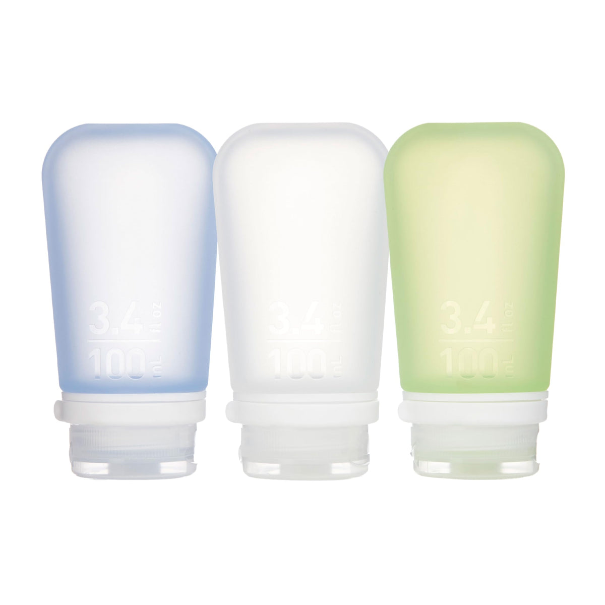 humangear GoToob+ large clear bottle, TSA-friendly travel bottle for refillable liquids