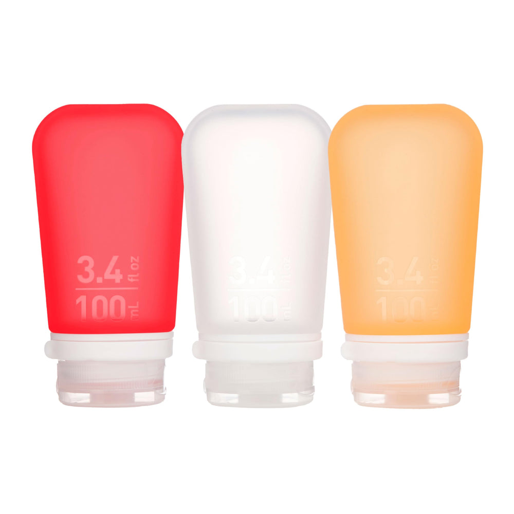 humangear GoToob+ large pack front view highlights easy-fill and leak-resistant travel bottle.
