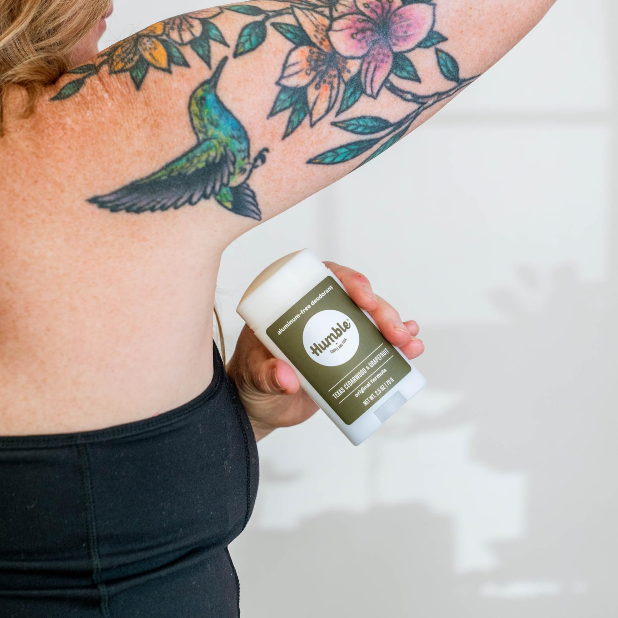 Humble Brands Leaping Bunny cruelty-free certification shown on label.
