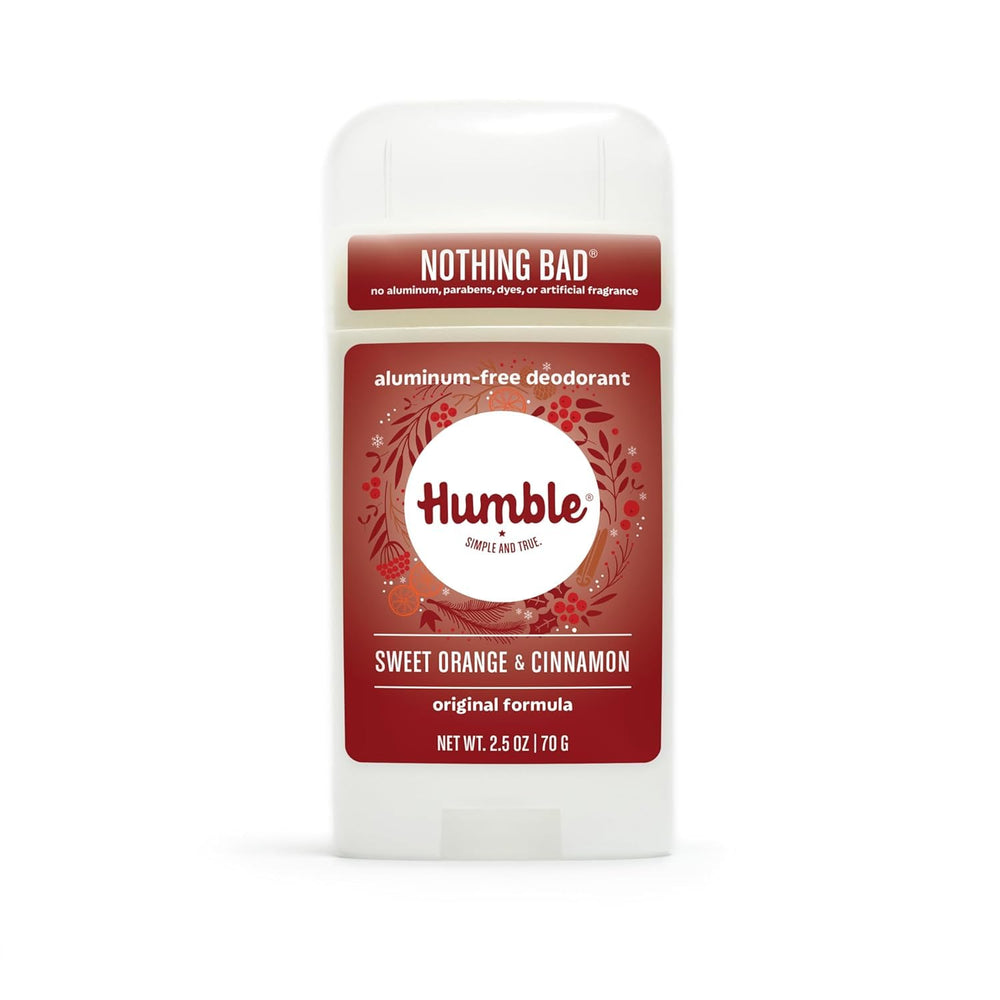 Humble Brands deodorant packaging showing aluminum-free formula for daily use.