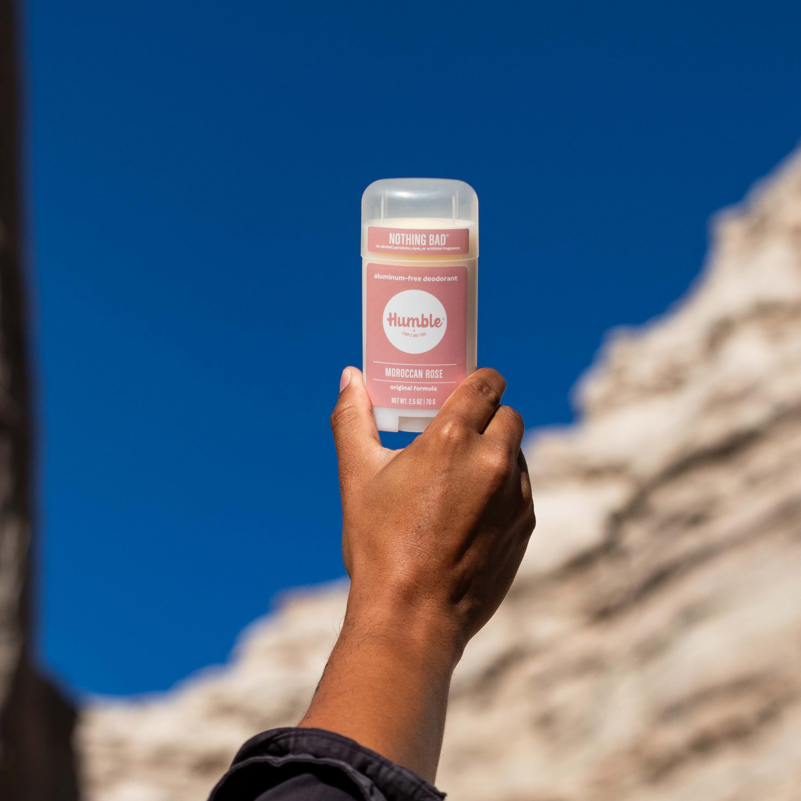 Humble Brands Leaping Bunny cruelty-free badge signals ethical testing.