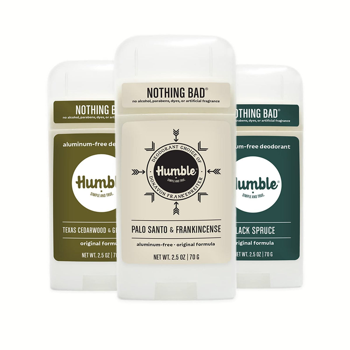 Humble Brands Original Formula Black Spruce stick ready for daily odor control and woody freshness.