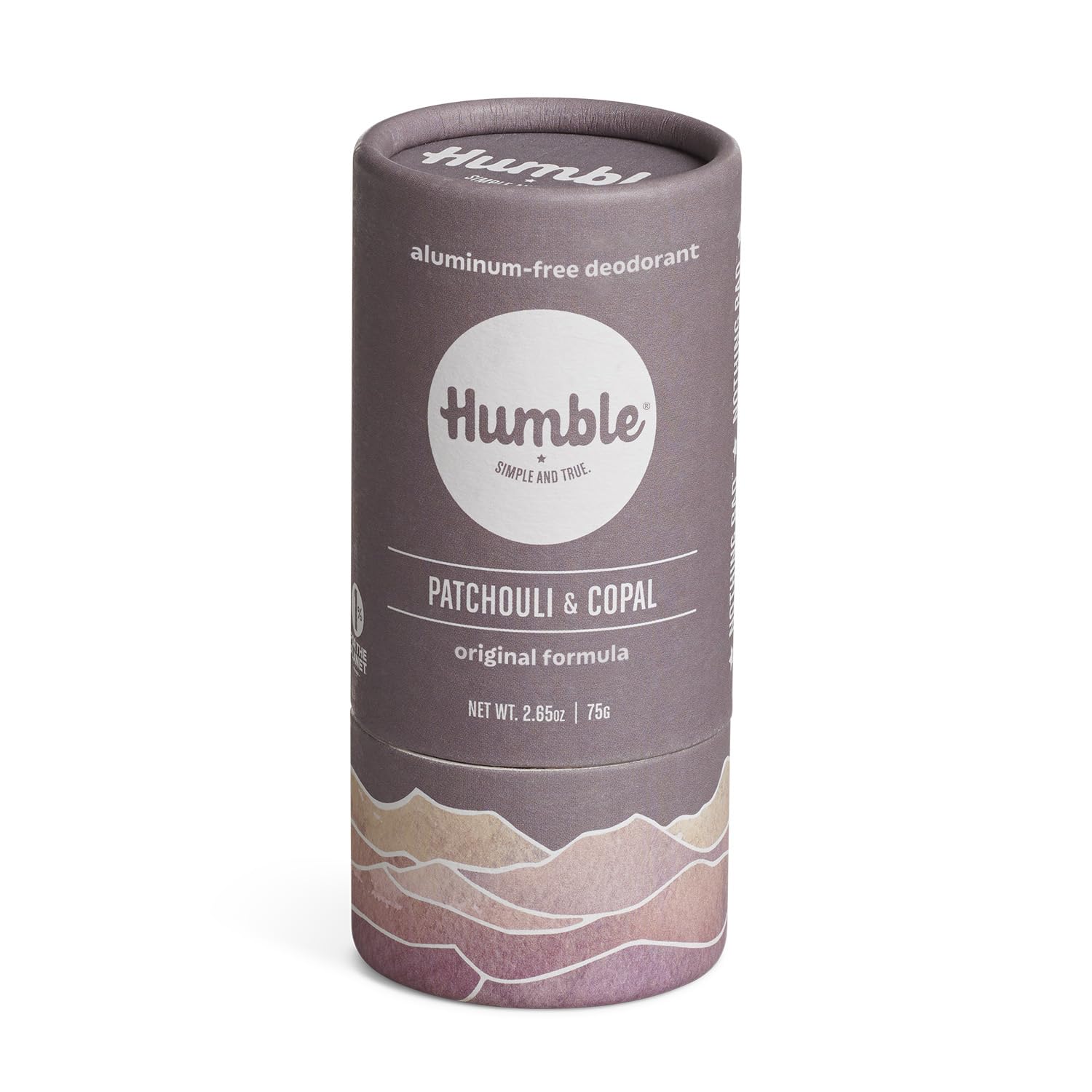 Humble Brands Original Formula deodorant packaging closeup highlights plastic-free packaging and natural ingredients for an eco-friendly lifestyle.