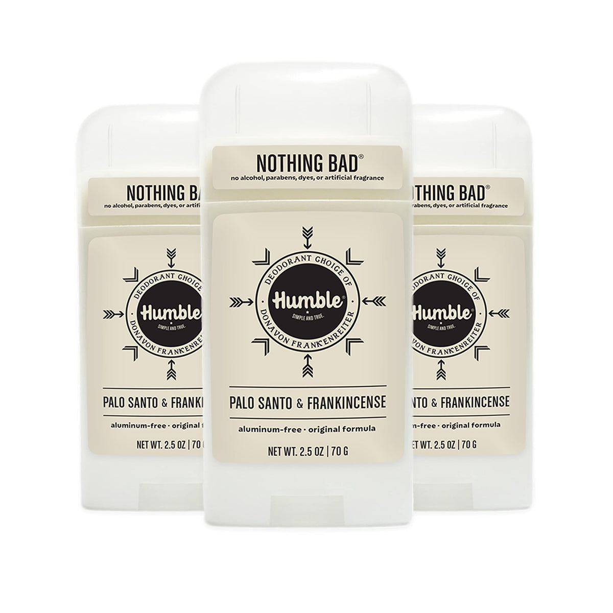 Humble Brands Original Deodorant stick packaging for daily, travel-friendly use.