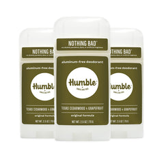 Humble Brands Original Formula deodorant stick for aluminum-free odor control.