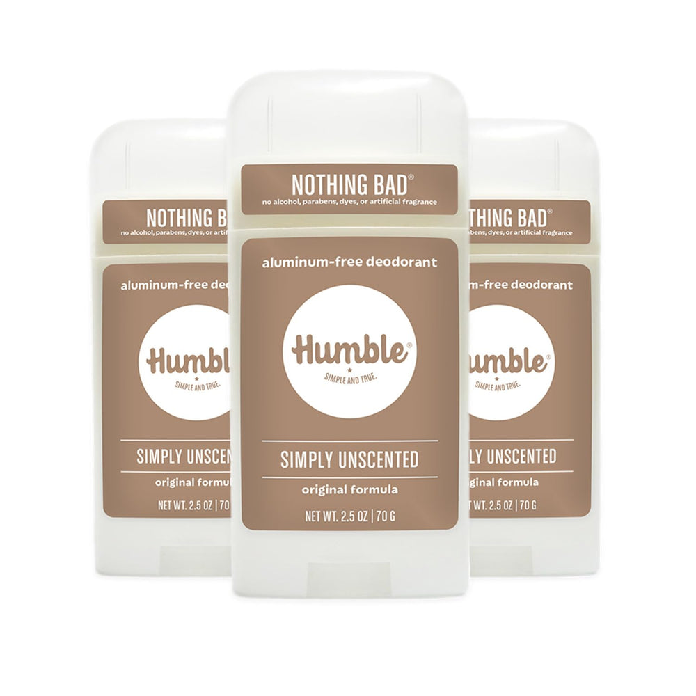 HUMBLE BRANDS Original Formula unscented deodorant bottle for daily odor control.